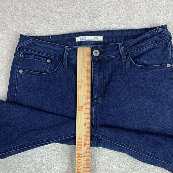 C&C California Jeans Women's 8/29 Blue Dark Wash Denim Slim Straight - Picture 12 of 14